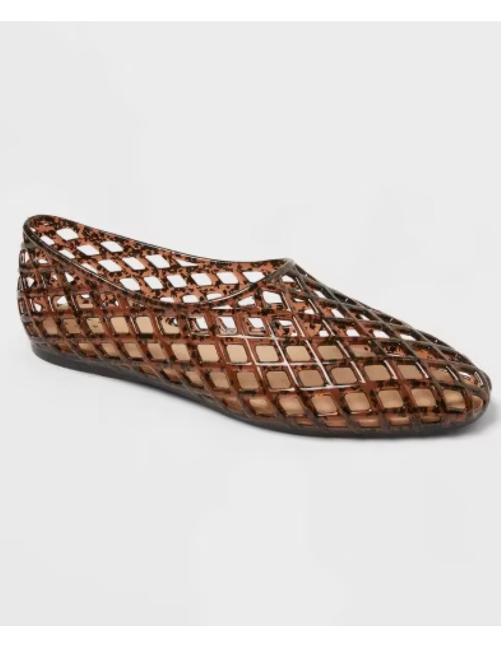 Yuri Jelly Lattice Cutout Flat Shoe